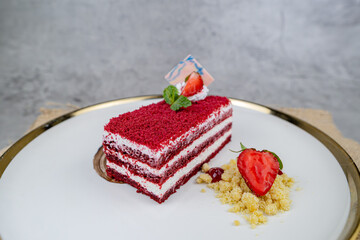 Red Velvet Cake - A moist red velvet cake with a smooth cream cheese frosting, crafted to celebrate...