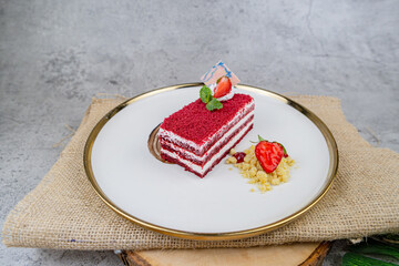 Red Velvet Cake - A moist red velvet cake with a smooth cream cheese frosting, crafted to celebrate...