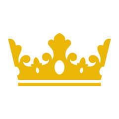 gold crown icon transparent flat vector png image