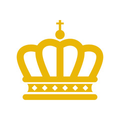 gold crown icon transparent flat vector png image