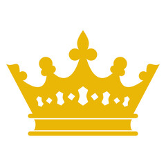 gold crown icon transparent flat vector png image