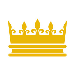 gold crown icon transparent flat vector png image