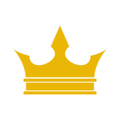 gold crown icon transparent flat vector png image