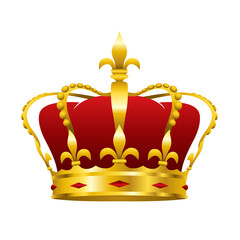 gold crown 3D transparent png image