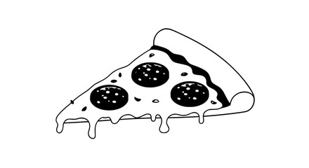 black and white pizza