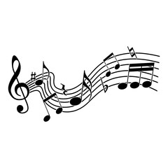 music background transparent flat vector png image