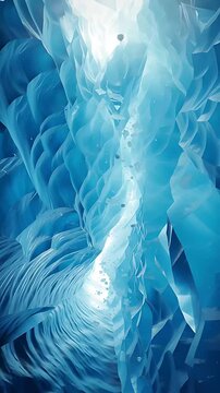 Inside view of a infinit giant ice cliffs