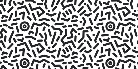 black and white seamless pattern
