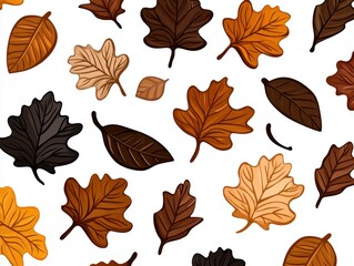 Obraz premium Autumn leaves pattern
