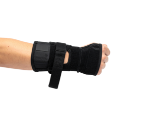 Black Wrist Support Brace with Adjustable Strap Comfortable Neoprene Fabric.