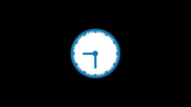 abstrack clock animation on black background.