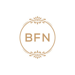 Elegant Monogram Logo Design with Decorative Frame – BFN Luxury Brand Identity Icon
