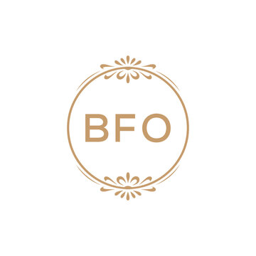 Elegant Monogram Logo Design with Decorative Frame &ndash; BFO Luxury Brand Identity Icon
