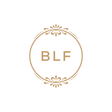 Elegant Monogram Logo Design with Decorative Frame &ndash; BLF Luxury Brand Identity Icon
