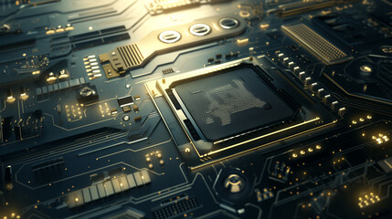 Fototapeta premium パソコンのCPU