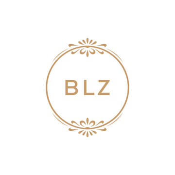 Elegant Monogram Logo Design with Decorative Frame &ndash; BLZ Luxury Brand Identity Icon
