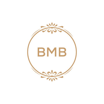 Elegant Monogram Logo Design with Decorative Frame &ndash; BMB Luxury Brand Identity Icon
