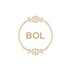 Elegant Monogram Logo Design with Decorative Frame – BOL Luxury Brand Identity Icon
