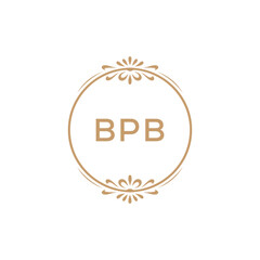 Elegant Monogram Logo Design with Decorative Frame – BPB Luxury Brand Identity Icon
