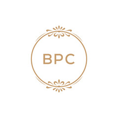 Elegant Monogram Logo Design with Decorative Frame – BPC Luxury Brand Identity Icon

