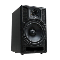 Obraz premium Studio monitor speaker, black, rectangular