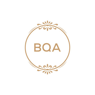 Elegant Monogram Logo Design with Decorative Frame &ndash; BQA Luxury Brand Identity Icon
