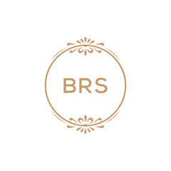 Elegant Monogram Logo Design with Decorative Frame – BRS Luxury Brand Identity Icon
