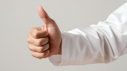 Close Up of Muslim Hands, Thumbs Up Gesture : Suitable for Be Used in Blog Posts, Social Media Posts or Website Content Related to People & Lifestyle Theme.