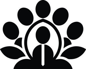 Flat Group Icon Vector Illustration