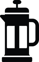Fototapeta premium French Press Icon Vector Illustration
