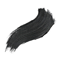 Dark smudged mascara stroke on black background