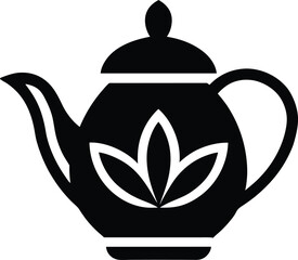 Herbal Tea Pot Icon Vector Illustration