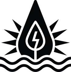 Hydro Energy Icon Vector Illustration