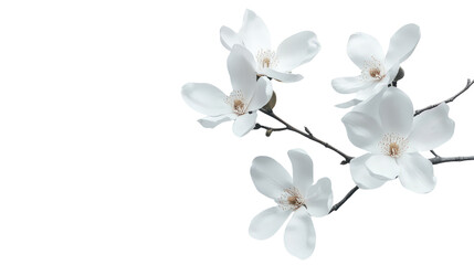 White magnolia bloom Transparent background, PNG