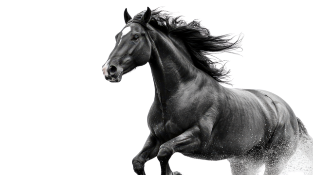 Wild horse galloping Transparent background, PNG
