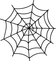 Simple black spider web vector illustration