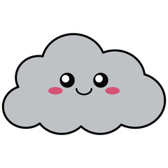 くもり　マーク　キャラクター　イラスト
