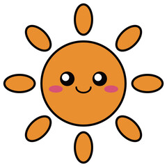 晴れ　マーク　太陽　キャラクター　イラスト