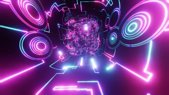 4K ループアニメーション トンネル疾走