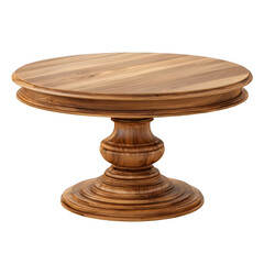 Round wooden pedestal table (1)