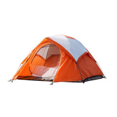 Orange and white dome tent (5)