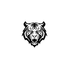 Vector Logo of the Striking Tiger Head