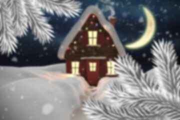 Composite image of christmas house