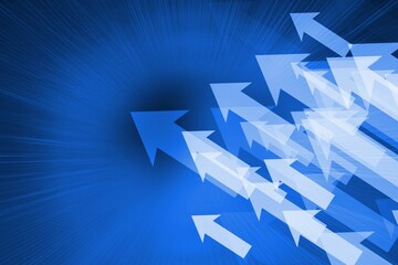 Shiny arrows pointing to left corner