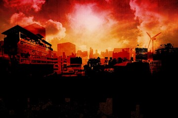Artistic cityscape design