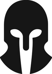 spartan helmet icon in flat style. isolated on transparent background