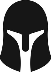 spartan helmet icon in flat style. isolated on transparent background