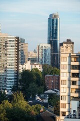 Skyscraper by buildings in city