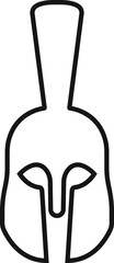 spartan helmet icon in line style. isolated on transparent background