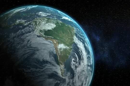 Fototapeta Planet earth against milky way